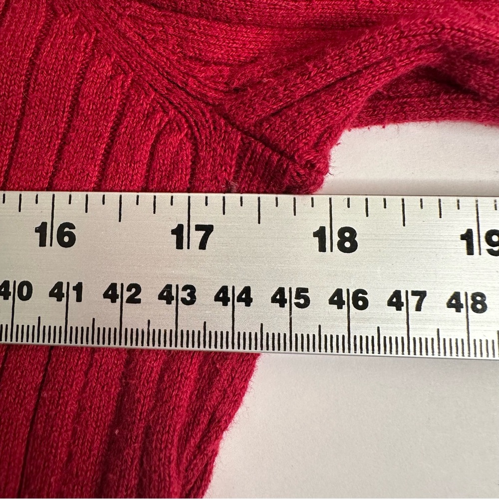 Women’s Ribbed Knit Rust Sweater Large - Picture 6 of 8